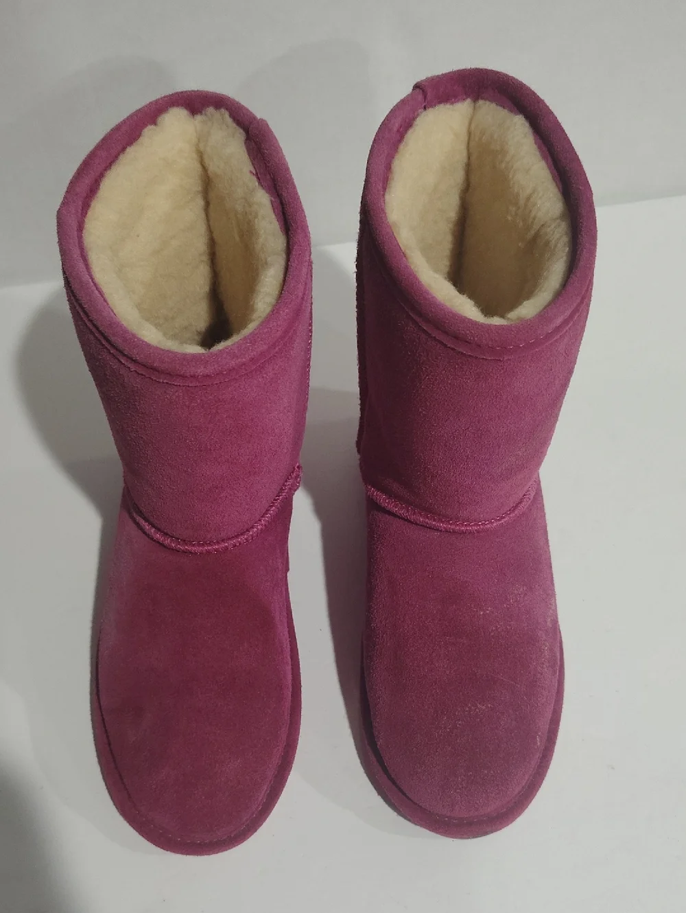 Bear Paws Girl's Pink Suede Shearling-Lined Winter Boots - Berry Size 4
